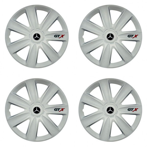puklice pre Mercedes 17 GTX carbon white