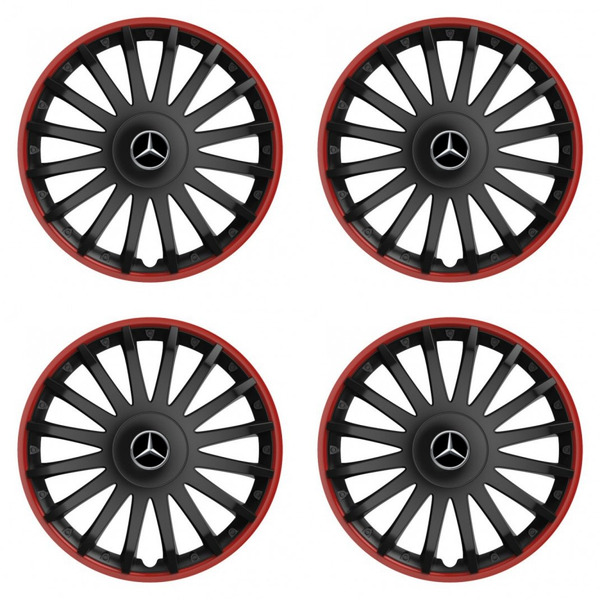 puklice pre Mercedes 15 CRYSTAL RO black