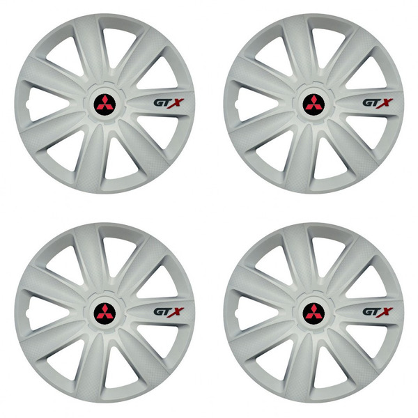 puklice pre Mitsubishi (červené) 14 GTX carbon white