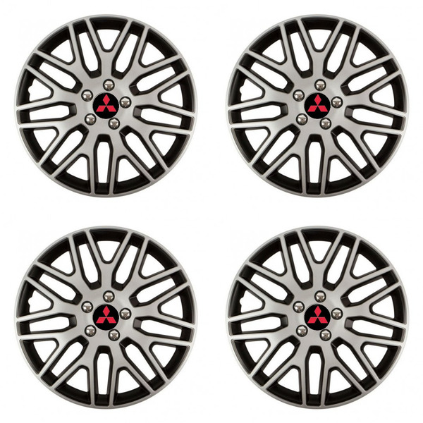 puklice pre Mitsubishi (červené) 14 Dakar NC silver and black