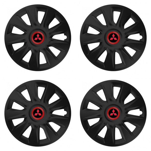 puklice pre Mitsubishi (červené) 17 STRATOS RR black