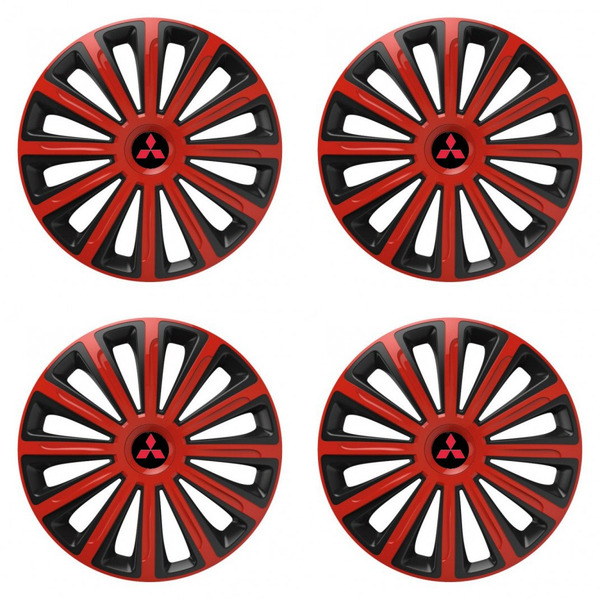 puklice pre  Mitsubishi (červené) 16 TREND red and black