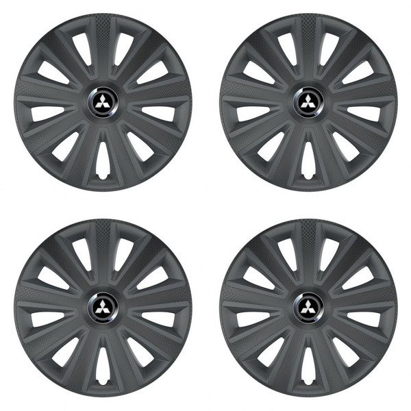 puklice pre  Mitsubishi (strieborné) 14 Aviator carbon RC grafite