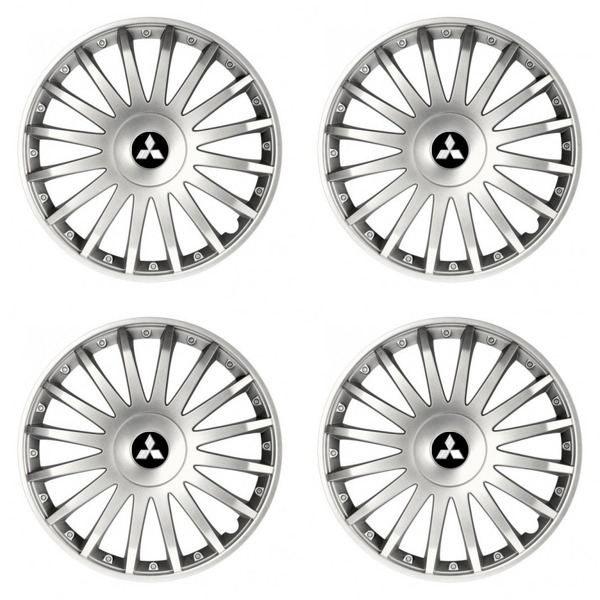 puklice pre Mitsubishi (strieborné) 16 CRYSTAL silver