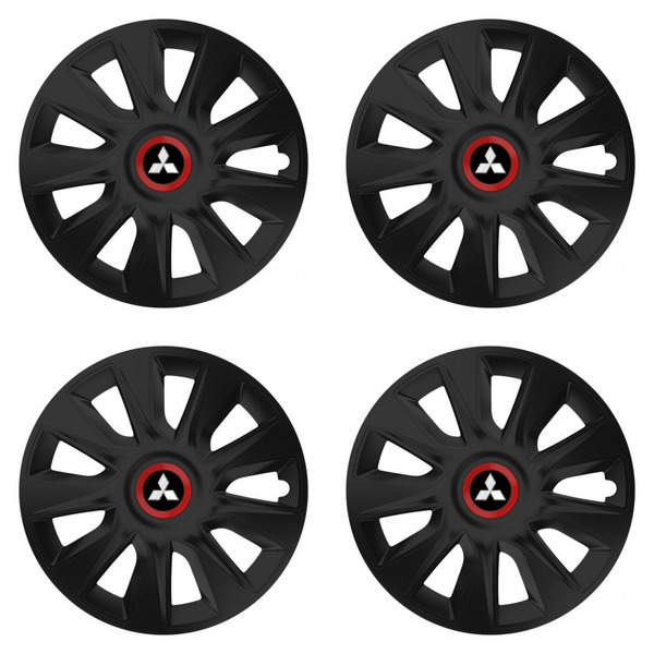 puklice pre  Mitsubishi (strieborné) 15 STRATOS RR black