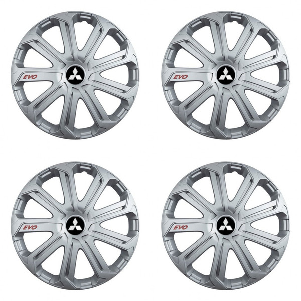 puklice pre Mitsubishi (strieborné) 16 Evo silver