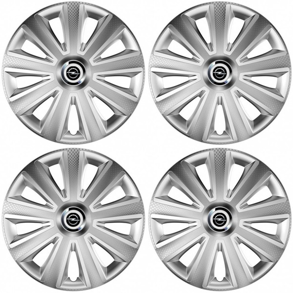 puklice pre  Opel 14 Aviator carbon RC silver