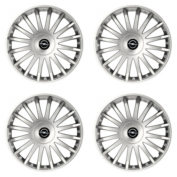 puklice pre  Opel 15 CRYSTAL silver