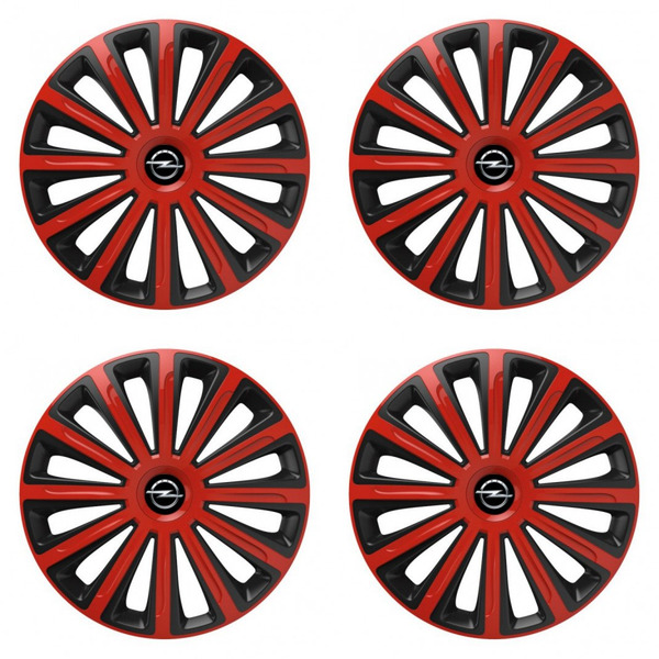 puklice pre  Opel 16 TREND red and black