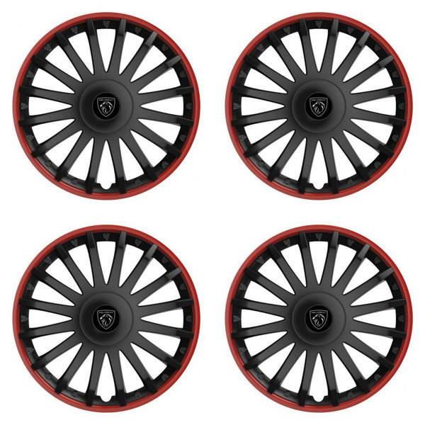 puklice pre  Peugeot (nové logo) 15 CRYSTAL RO black