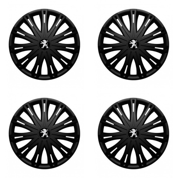puklice pre  Peugeot (staršie logo) 15 SPARK BLACK