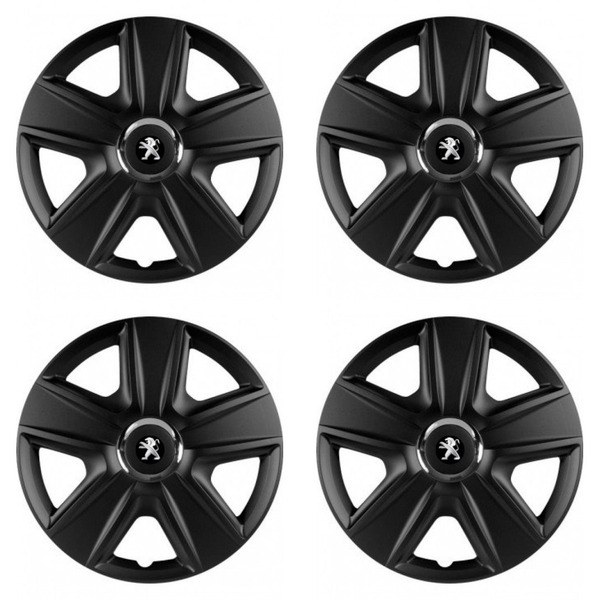 puklice pre  Peugeot (staršie logo) 16 ESPRIT RC BLACK
