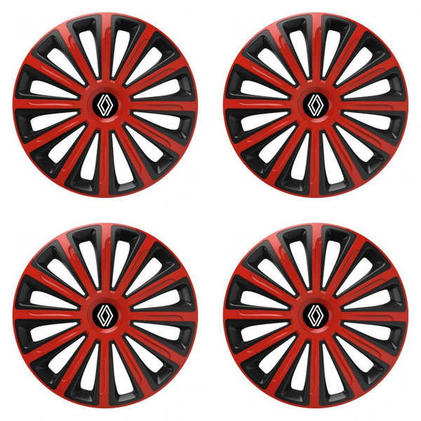 puklice pre  Renault (nové logo) 16 TREND red and black