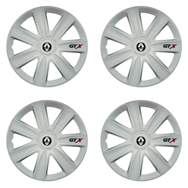 puklice pre  Renault (staršie logo) 17 GTX carbon white