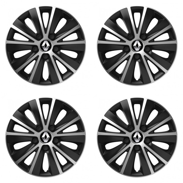 puklice pre  Renault (staršie logo) 15 RAPIDE silver and black