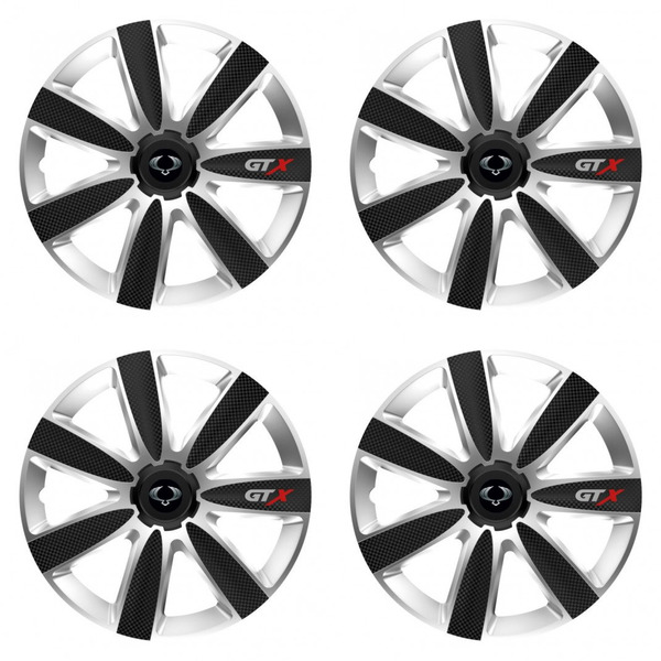 puklice pre  Sangyong 15 GTX CARBON silver/black