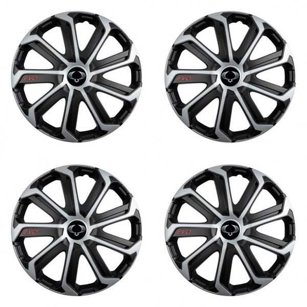 puklice pre  Sangyong 16 Evo black&silver