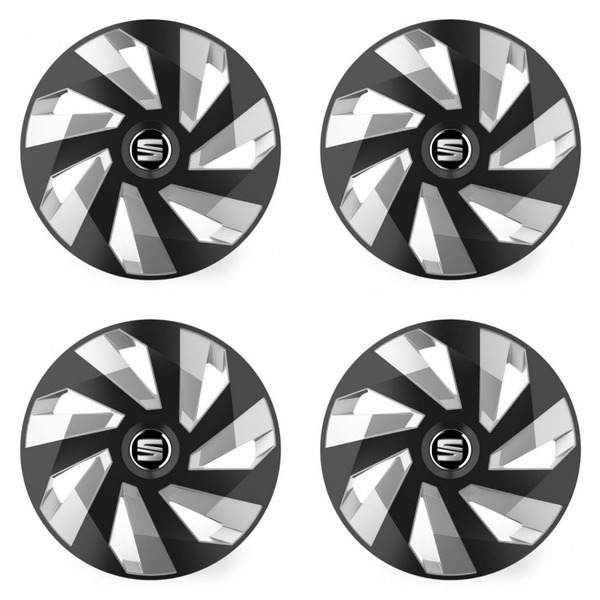 puklice pre Seat 15 Vector RC black and silver