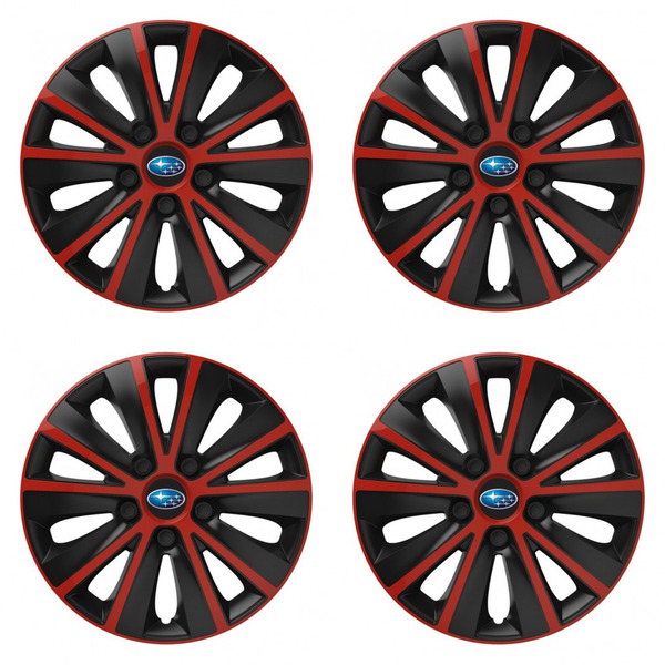 puklice pre Subaru 14 RAPIDE red and black