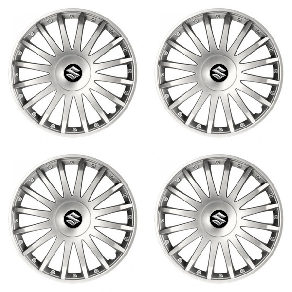 puklice pre  Suzuki 15 CRYSTAL silver