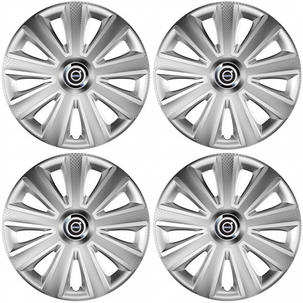 puklice pre  Volvo (čierne) 16 Aviator carbon RC 16 silver