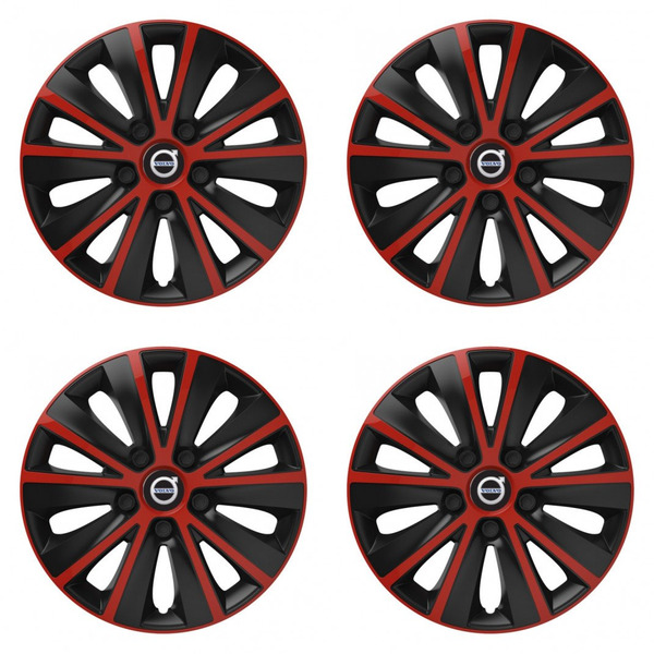 puklice pre Volvo (čierne) 15 RAPIDE red and black