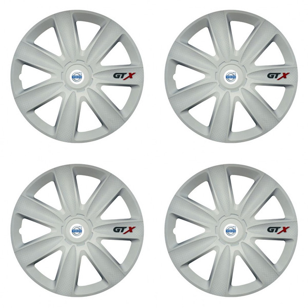 puklice pre  Volvo (biele) 15 GTX carbon white