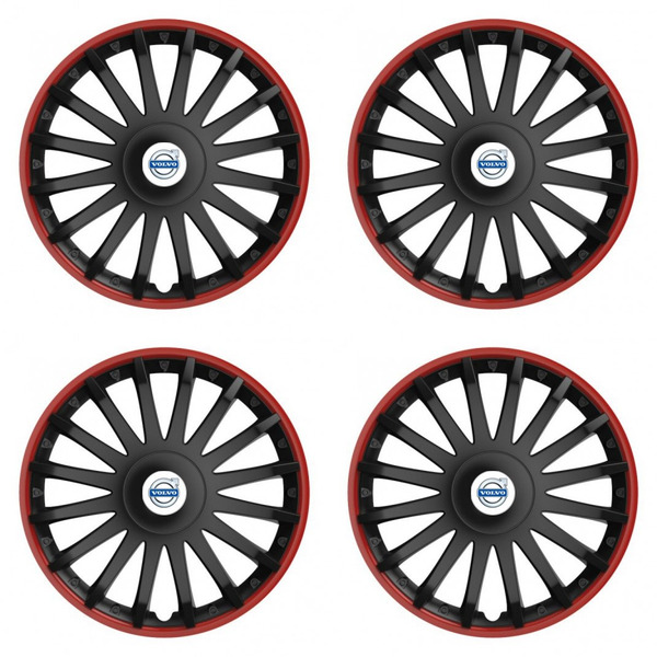 puklice pre Volvo (biele) 15 CRYSTAL RO black