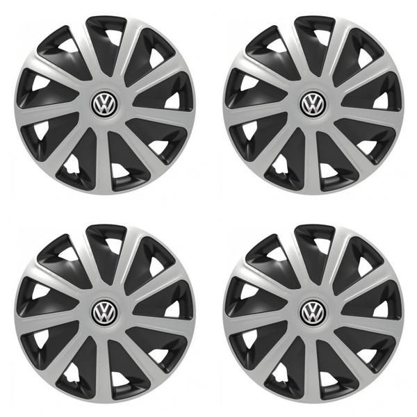 puklice pre VW (čierne) pre dodávky 16 Craft silver and black