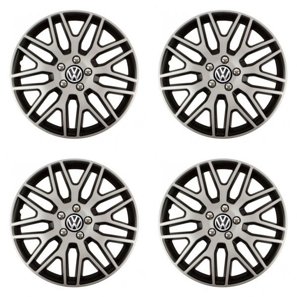 puklice pre  VW (čierne) 14 Dakar NC silver and black