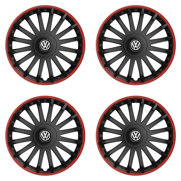 puklice pre VW (čierne) 15 CRYSTAL RO black