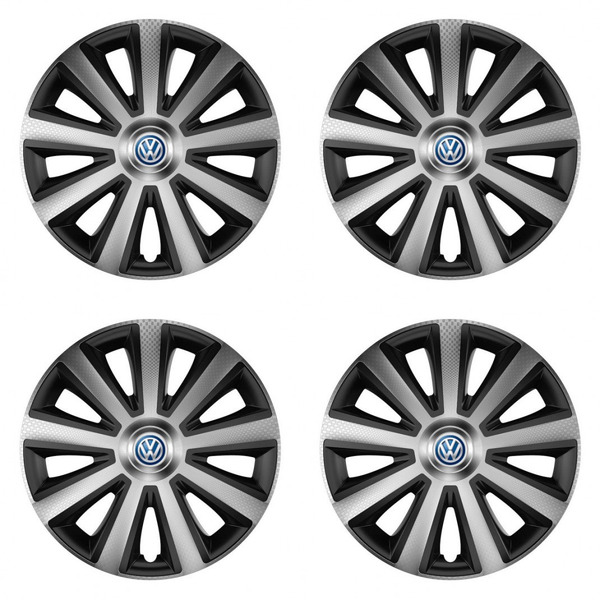 puklice pre  VW (modré) 15 Aviator carbon silver&black