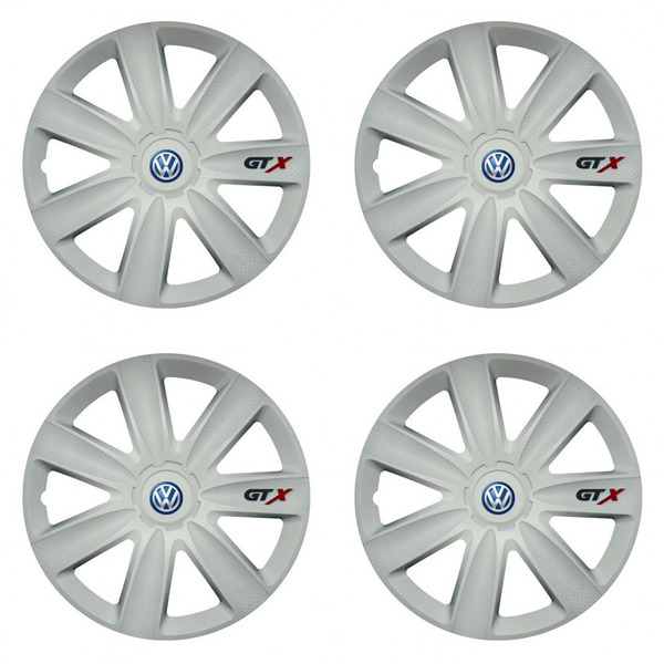puklice pre VW (modré) 14 GTX carbon white