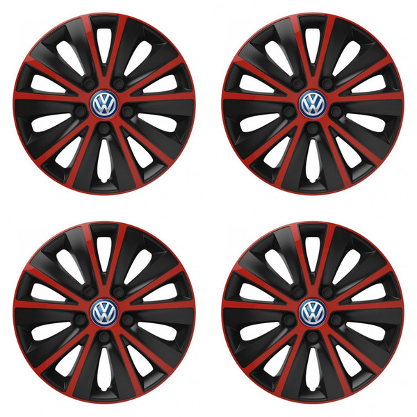 puklice pre  VW (modré) 16 RAPIDE red and black